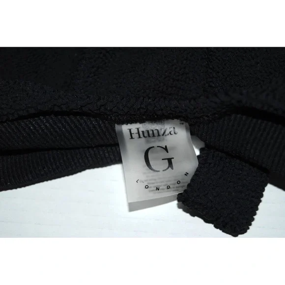 NWOT HUNZA G DOMINO RING HARDWARE ONE-PIECE SWIMSUIT BLACK WOMEN'S ONE SIZE - Picture 12 of 14